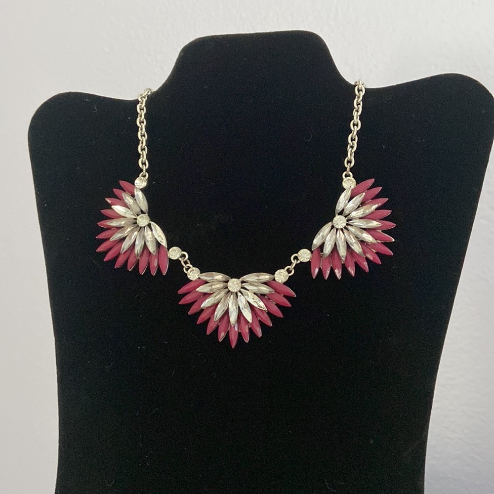 Marquise-cut Rhinestone statement necklace starburst - Picture 5 of 16